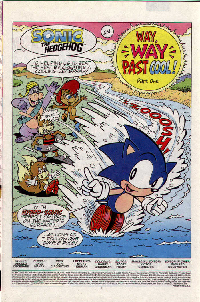 Sonic - Archie Adventure Series September 1995 Page 1
